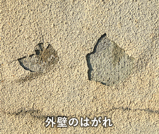 外壁のはがれ
